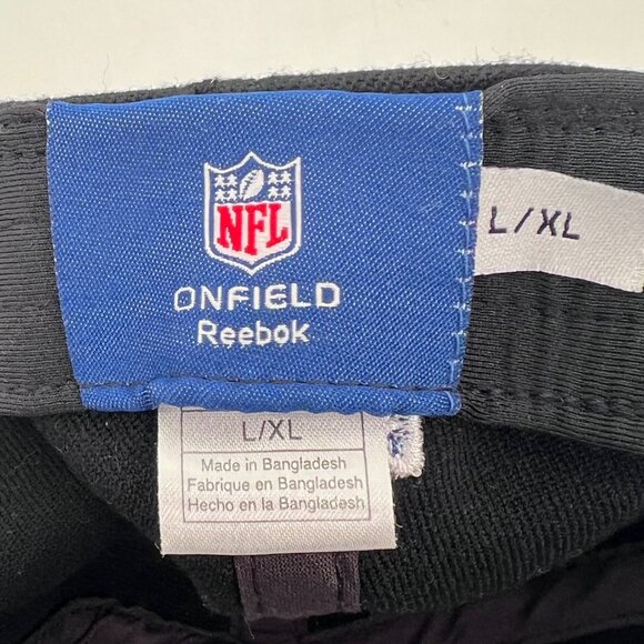 Pittsburgh Steelers Onfield Reebok NFL Cap Hat L/XL Black Embroidered Patch Logo - Picture 2 of 16